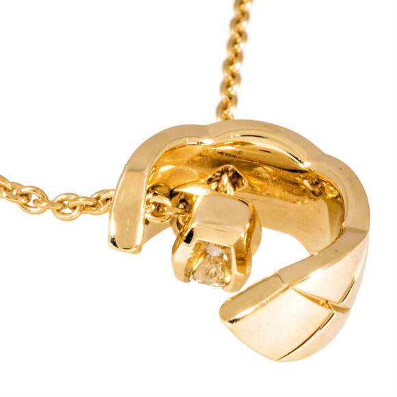 CHANEL Coco Crush Diamond Necklace J12102 18KPG 7.9g Pink Gold Beige Women's - Picture 4 of 9